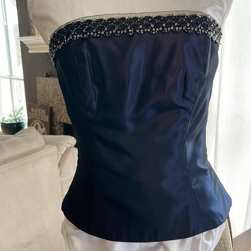 Navy blue beaded top